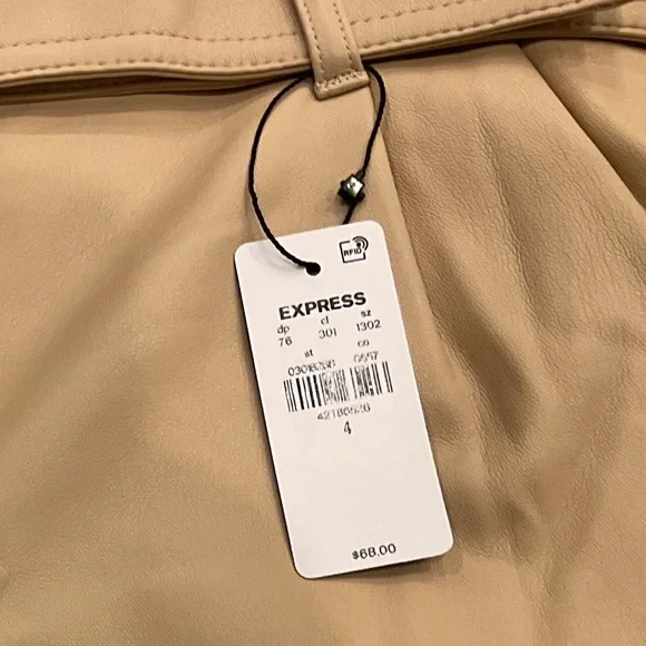 Express High Waist Tan Belted Shorts - Picture 7 of 10